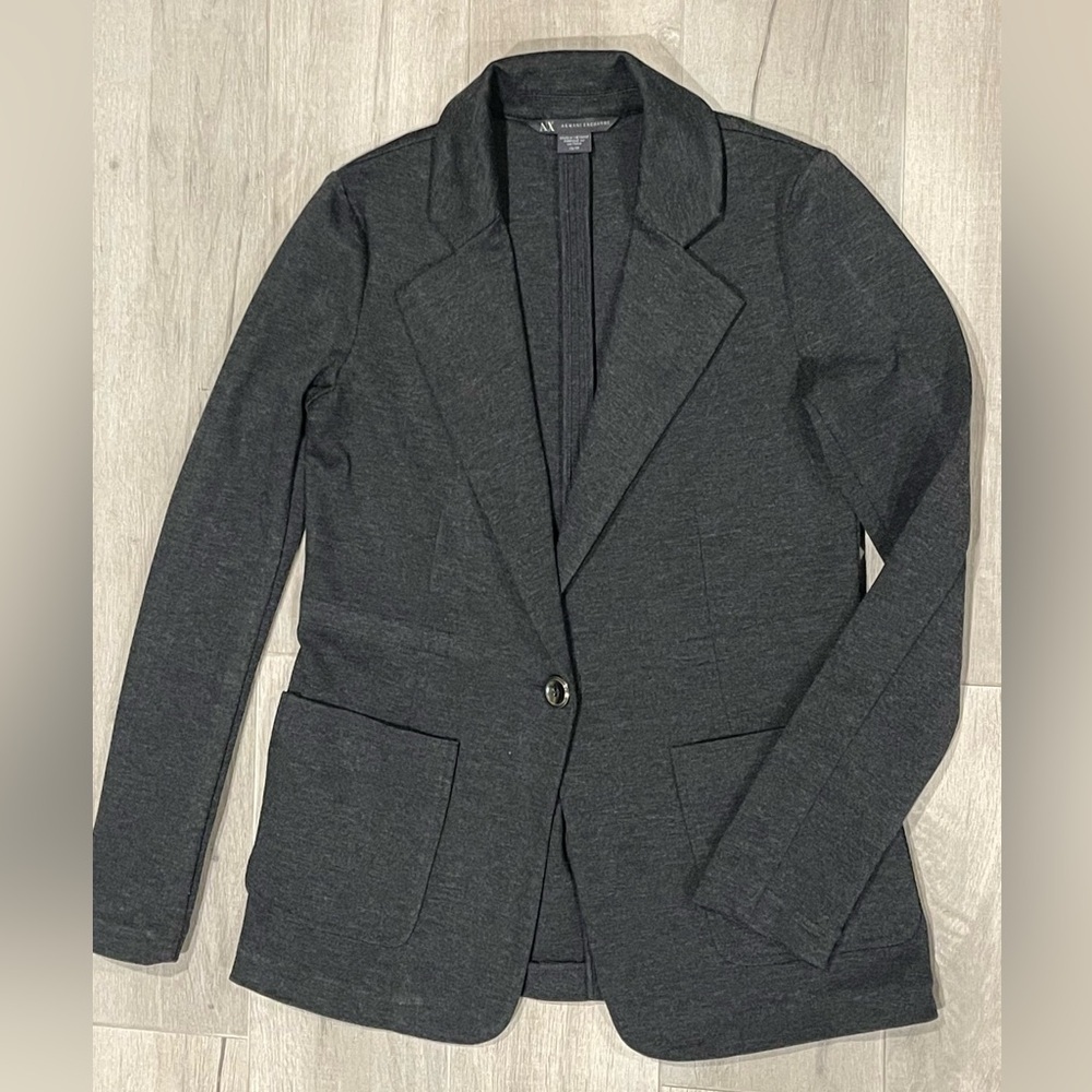 Armani Exchane Charcoal Sport Elegant Suit Jacket Front pockets Size XS like new